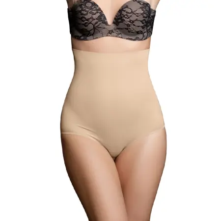 Bye Bra Seamless High Waist Panties Beige S - Lightweight & Invisible Fit