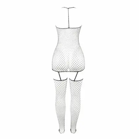 Subblime 951955 Shiny Fishnet Bodystocking, One Size, Flexible Fit