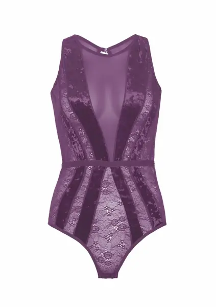 Dreamgirl Teddy with Keyhole Back & Snap Crotch, Floral Lace, Black, S/M