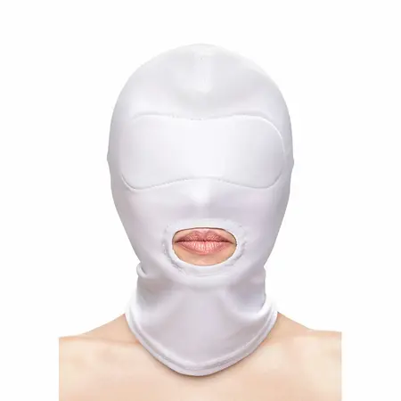 NS Novelties Fetish & Fashion Nylon Mouth Hood White One Size