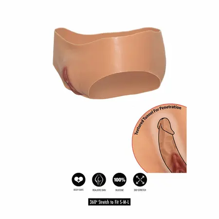 Hidden Desire Alter Ego Open Brief Low Waist Silicone Panty S-L Flesh