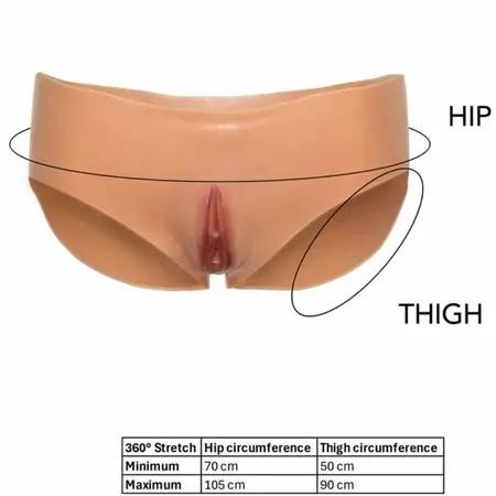 Hidden Desire Alter Ego Open Brief Low Waist Silicone Panty S-L Flesh
