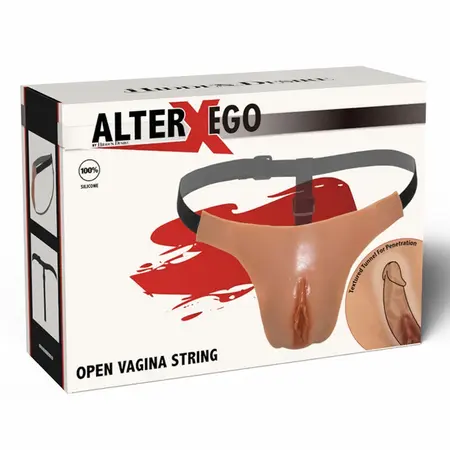 Hidden Desire Alter Ego Silicone Adjustable Open Thong One Size Flesh
