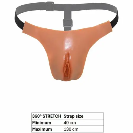 Hidden Desire Alter Ego Silicone Adjustable Open Thong One Size Flesh
