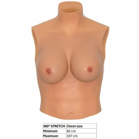 Hidden Desire Alter Ego Silicone Wearable Breast Shirt D-Cup Flesh S-L