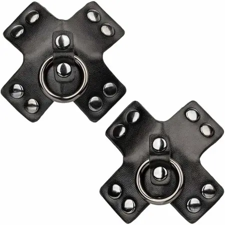 CalExotics Euphoria O-Ring Black Nipple Shields - Reusable, 7.5 cm