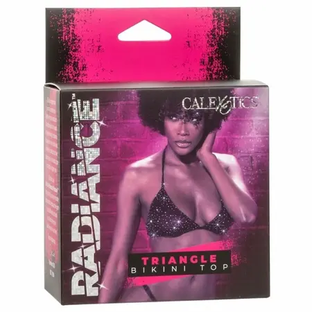 CalExotics Radiance Triangle Bikini Top with Rhinestone Accents, Adjustable Fit