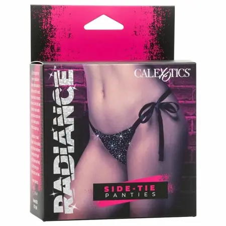 CalExotics Radiance Mesh Panties with Side Satin Ties & Rhinestone Accents