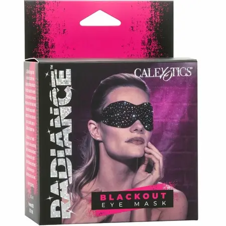 CalExotics Radiance Blackout Eye Mask with Rhinestone Accents, Black
