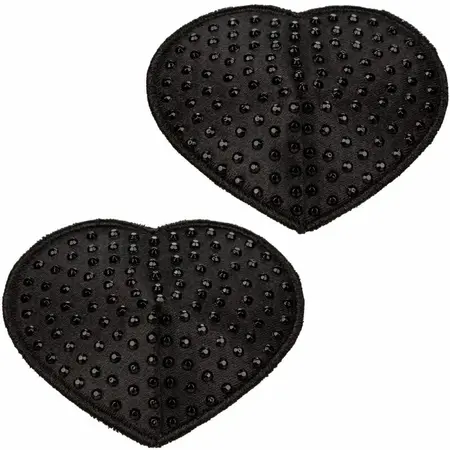 CalExotics Radiance Heart Gem Shields Reusable Adhesive - Silver Glitter