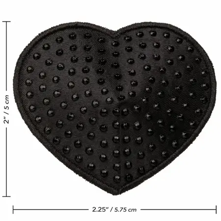 CalExotics Radiance Heart Gem Shields Reusable Adhesive - Silver Glitter