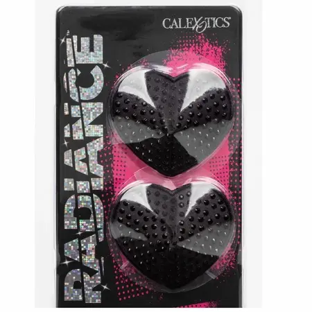 CalExotics Radiance Heart Gem Shields Reusable Adhesive - Silver Glitter