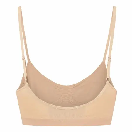 Bye Bra Seamless Medium Control Bra Beige Size L - Invisible Shaping Comfort
