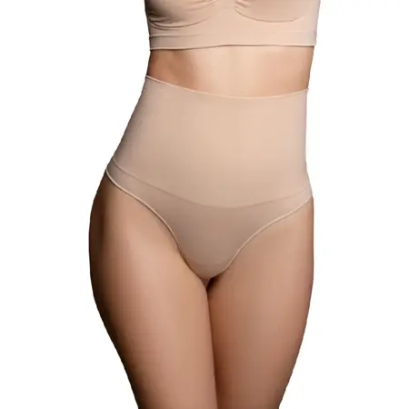 Bye Bra High Waist Seamless Thong Shaping Girdle Beige L
