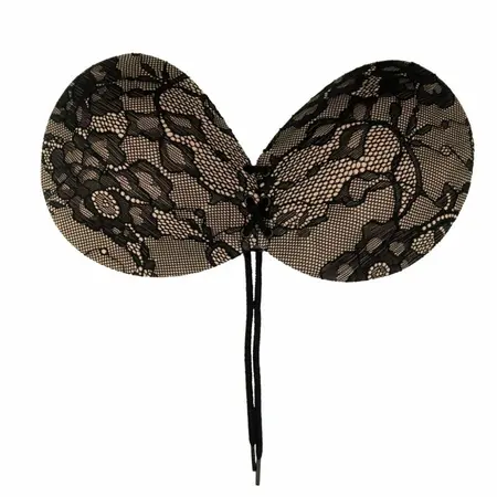 Bye Bra Round Lace-It Adhesive Bra Interlaced Embroidery Cup D