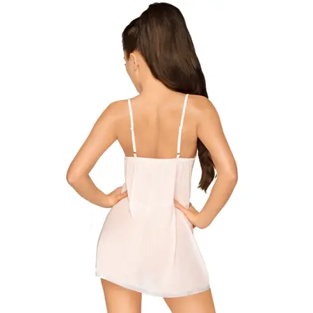 Penthouse Casual Seduction Babydoll White S/M - Elegant Lace Lingerie Set