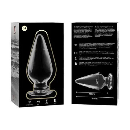 Nebula Model 4 стъклен анален разширител с широка основа, прозрачен, 11 см