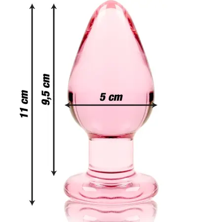 Ibiza Nebula Series Model 3 Intimate Glass Plug Pink 11cm O5cm Borosilicate