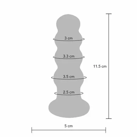 TOYJOY Buttocks The Radiant Vibrating Glass Plug 5 Modes Transparent