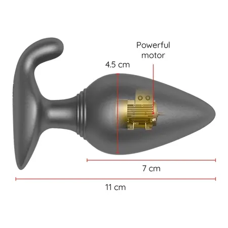 ONINDER Rio Vibrating Plug Black - App-Controlled, Waterproof, Rechargeable