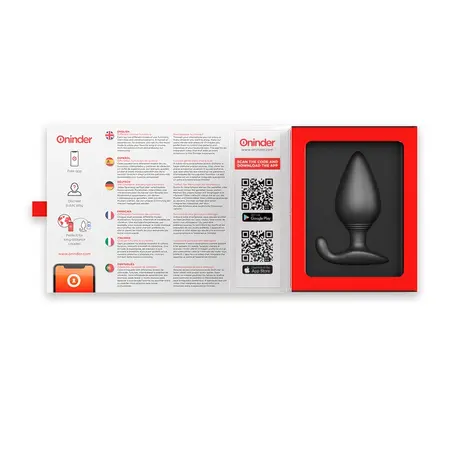 ONINDER Rio Vibrating Plug Black - App-Controlled, Waterproof, Rechargeable