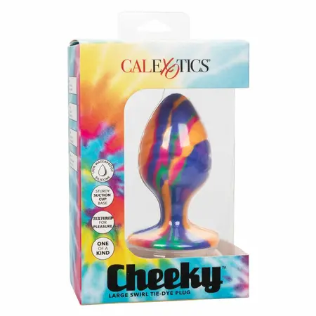 CalExotics Cheeky Large Swirl Plug Silicone Tie-Dye 9cm