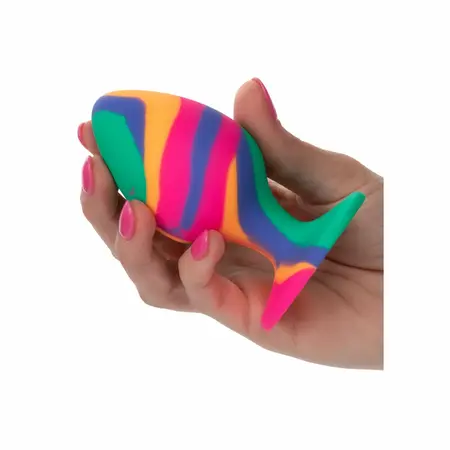 CalExotics Cheeky Large Plug Tie-Dye Silicone, Suction Cup, 9 cm