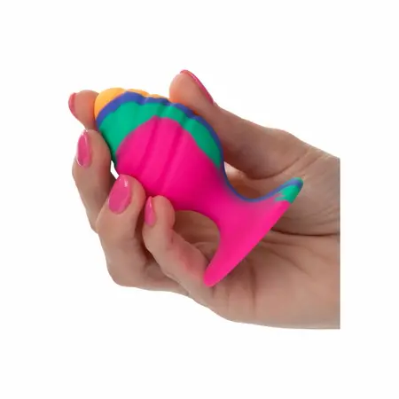 CalExotics Cheeky Medium Swirl Plug Silicone Tie-Dye 7.5cm