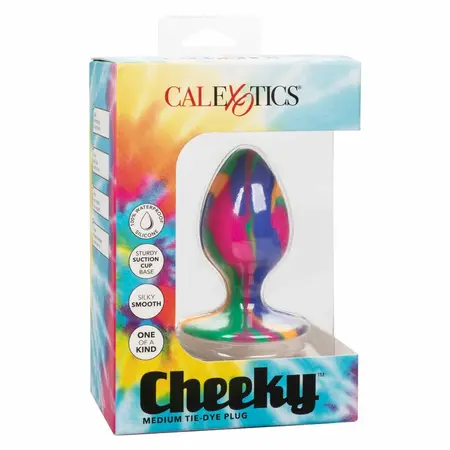CalExotics Cheeky Medium Tie-Dye Plug Silicone Suction Base 7.5cm