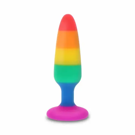 TOYJOY Pride Twink Silicone Plug Rainbow 8.5 cm Medium Size