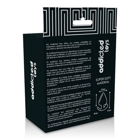Addicted Toys Intimate Plug 8.5 cm - Flexible Ergonomic TPR, Black
