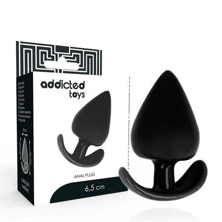 Addicted Toys Intimate Plug 8.5 cm - Flexible Ergonomic TPR, Black