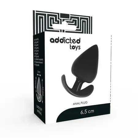 Addicted Toys Intimate Plug 8.5 cm - Flexible Ergonomic TPR, Black