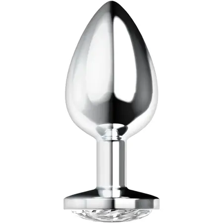OHMAMA Anal Plug L Aluminum with Decorative Crystal 4x9cm