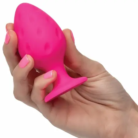 CalExotics Cheeky Silicone Plug Pink - Compact & Waterproof Design
