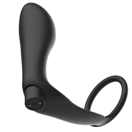 Addicted Toys Black Rechargeable Anal Plug & Ring Set with Remote Control