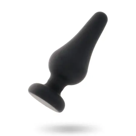 Intense Pipo S Silicone Anal Plug Black 9.8 cm - Classic Tapered Design