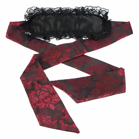 CalExotics Scandal Black Eye Mask - Adjustable, Double-Padded Brocade Design