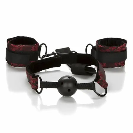 CalExotics Scandal Adjustable Ball Gag with Breathable System & Handcuffs