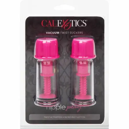 CalExotics Vacuum Twist Pink Adjustable Suction Cups 2-Pack 4cm