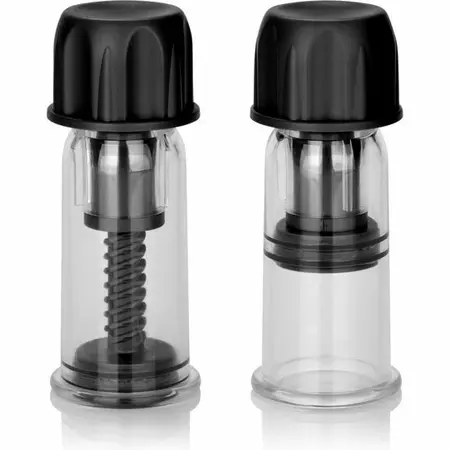 Vacuum Twist регулируеми помпички за зърна, черни, 2 бр.