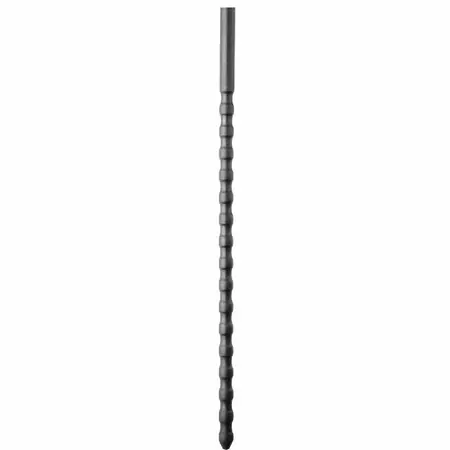 All Black Silicone Urethral Sound 24 cm - Flexible 6/8 mm Medical-Grade Probe