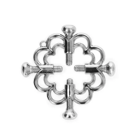 KINK Metal Flower Adjustable Nipple Accessories - Silver Finish