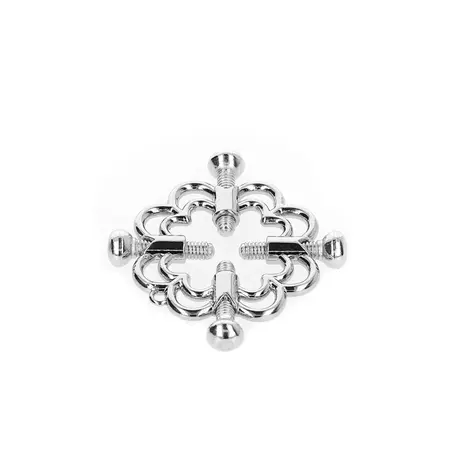 KINK Metal Flower Adjustable Nipple Accessories - Silver Finish