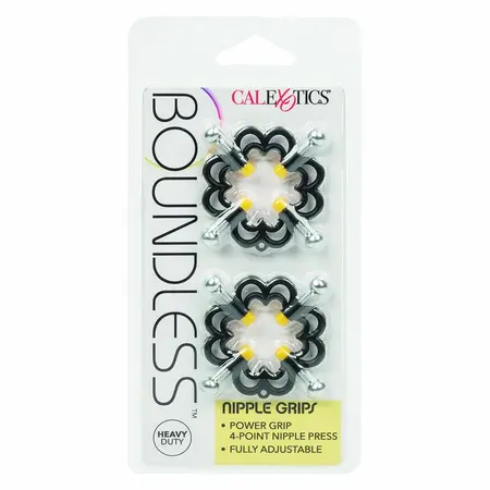 CalExotics Boundless Adjustable Nipple Grips - 4-Point Metal Clamps, 2 pcs