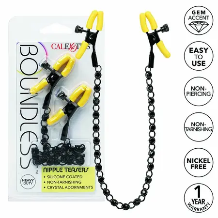 CalExotics Boundless Adjustable Nipple Teasers with Crystal Accents