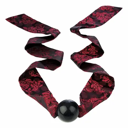 CalExotics Scandal Silicone Ball Gag with Black/Red Bow, 61cm