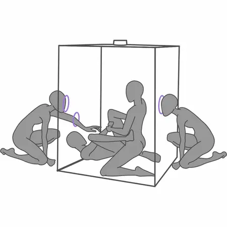SECRET DOME KINK CLUB SCANDALE Intimate Play Cabin Purple 100x100x140cm