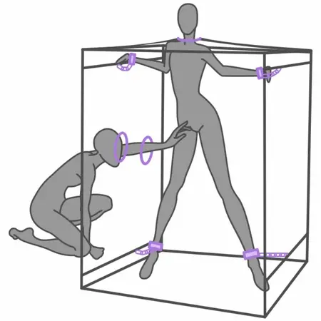 SECRET DOME KINK CLUB SCANDALE Intimate Play Cabin Purple 100x100x140cm