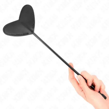 KINK Black Heart-Shaped Paddle 33x10 cm - Elegant Impact Tool